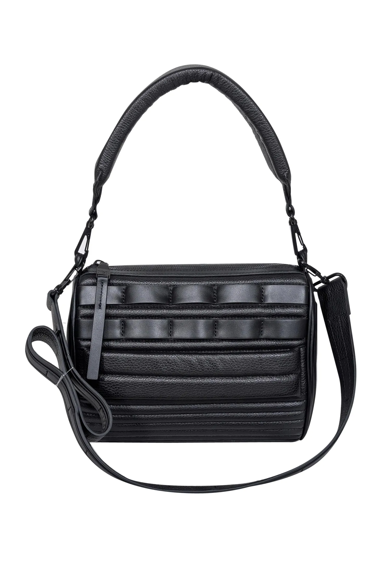 Diesel - Black Leather Puff Shoulder Bag