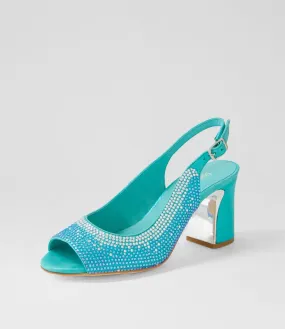 DJANGO & JULIETTE Kerry Aqua Shimmer Multi Sandals