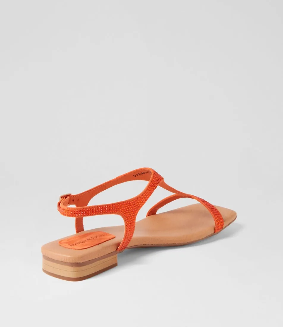 DJANGO & JULIETTE Parah Light Orange Suede Sandals