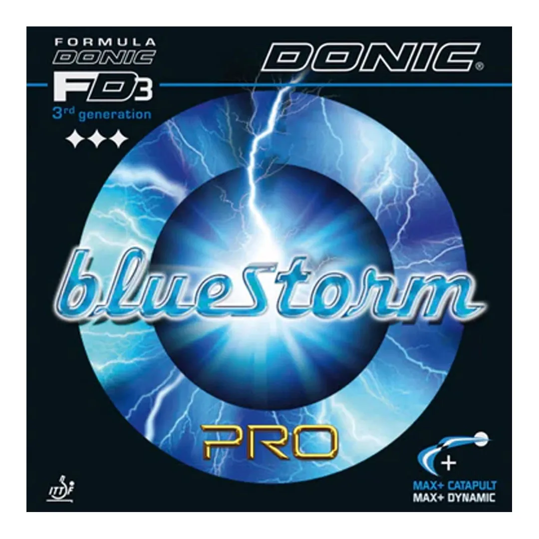 Donic Blue Storm Pro Table Tennis Racquet Rubber - Black