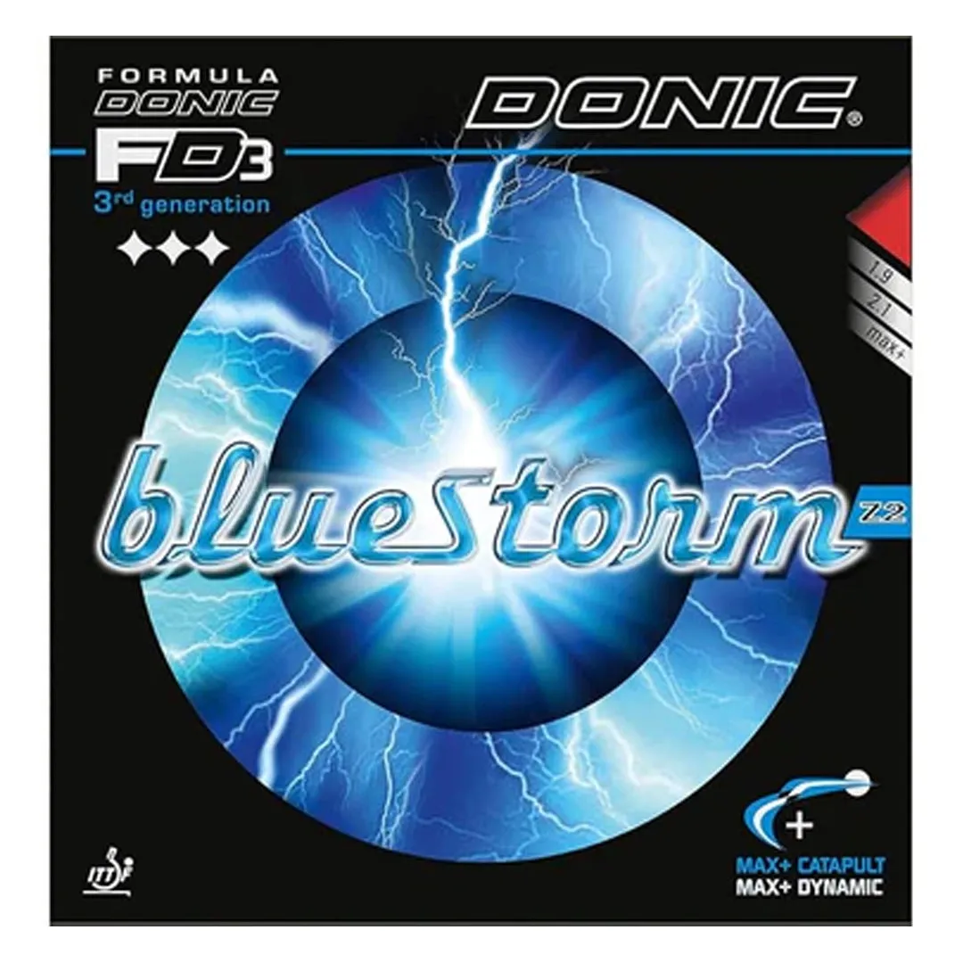 Donic Bluestorm Z2 Max+ Table Tennis Racquet  Rubber - Red