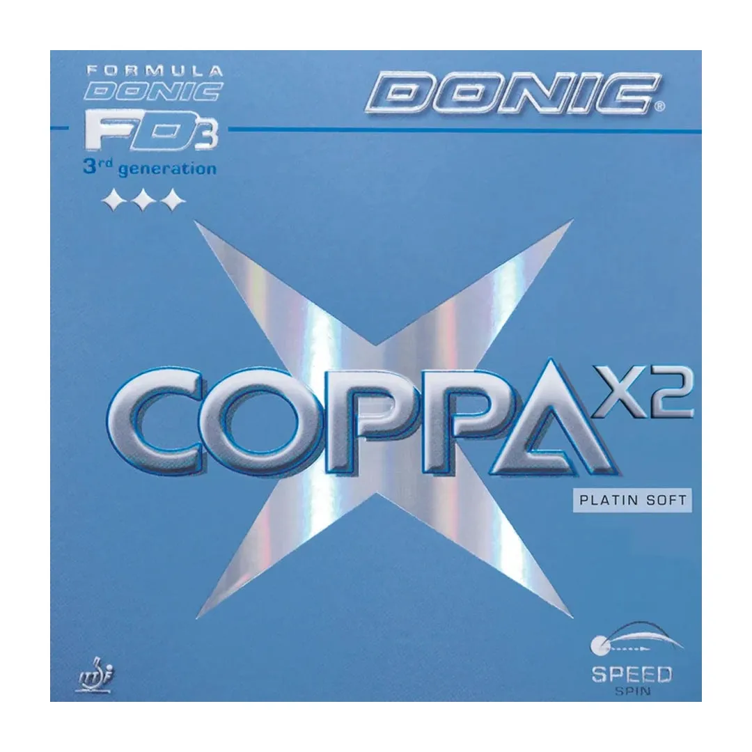 Donic Coppa X2 Platin Soft Table Tennis Racquet Rubber - Black