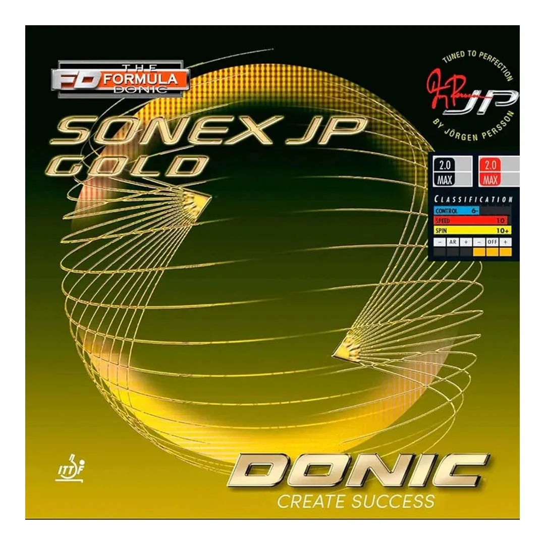 Donic Sonex JP Gold Max Table Tennis Racquet  Rubber - Black