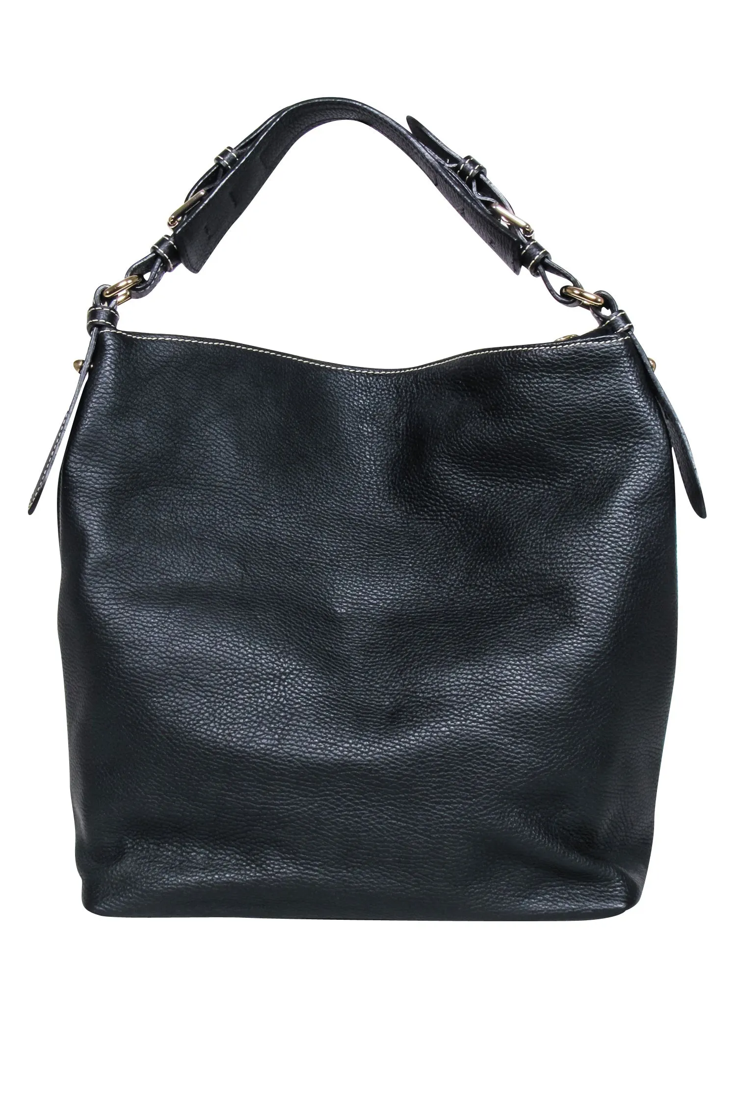 Dooney & Bourke - Black Pebbled Leather Large Shoulder Bag