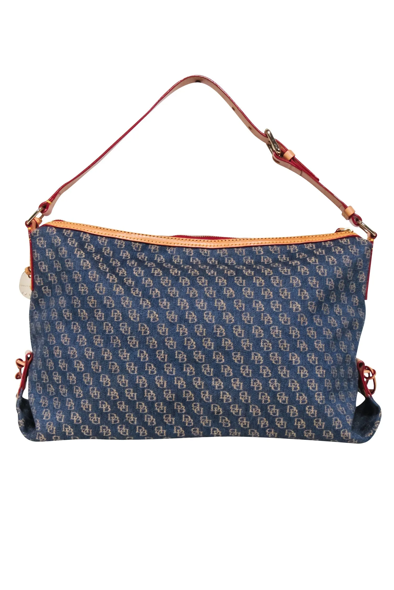 Dooney & Bourke - Blue Denim Logo Brocade Shoulder Bag