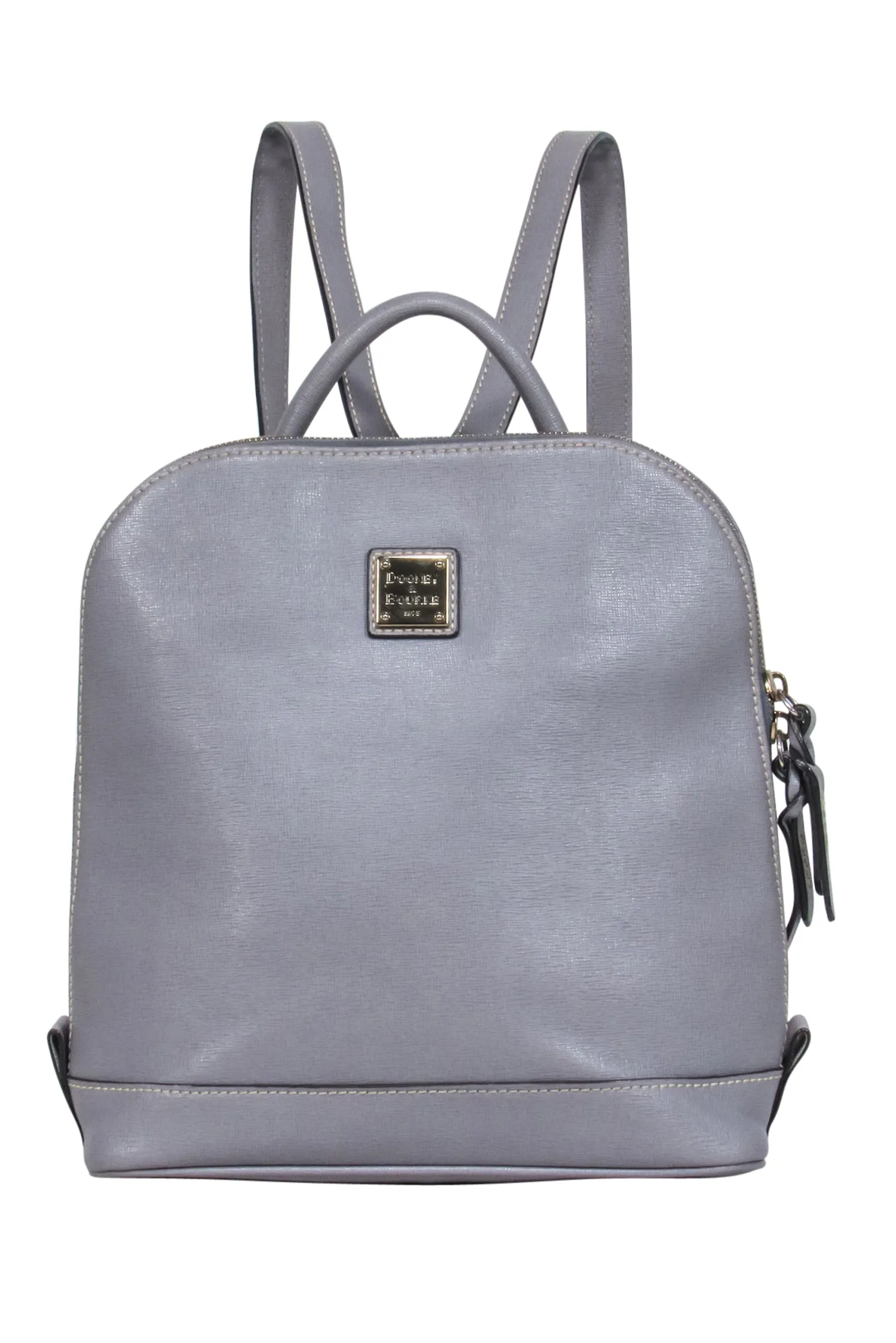 Dooney & Bourke - Grey Zipper Around Saffiano Leather Backpack