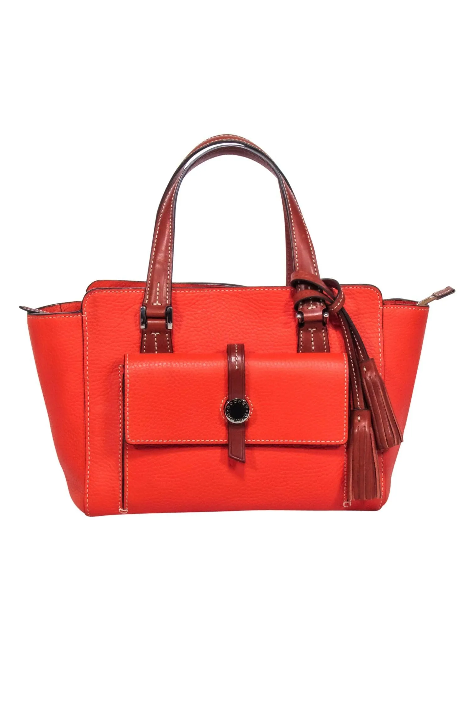 Dooney & Bourke - Orange Pebbled Leather Shoulder Bag