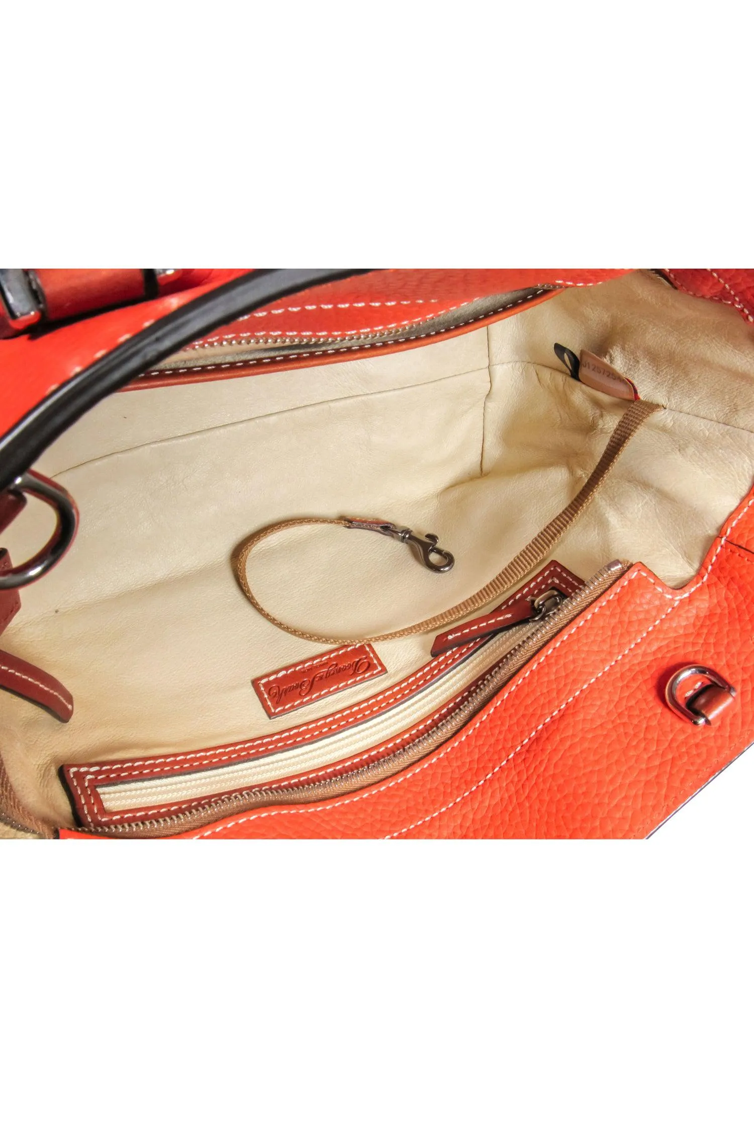 Dooney & Bourke - Orange Pebbled Leather Shoulder Bag