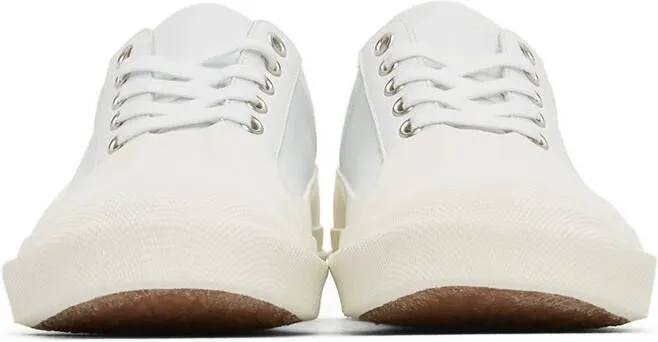 Dries Van Noten White Calfskin Low-Top Sneakers