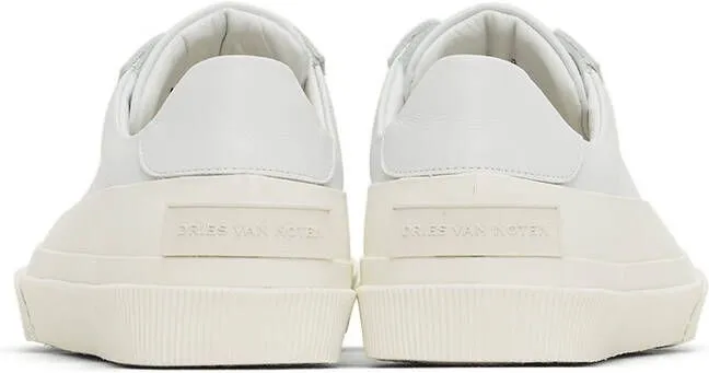 Dries Van Noten White Calfskin Low-Top Sneakers