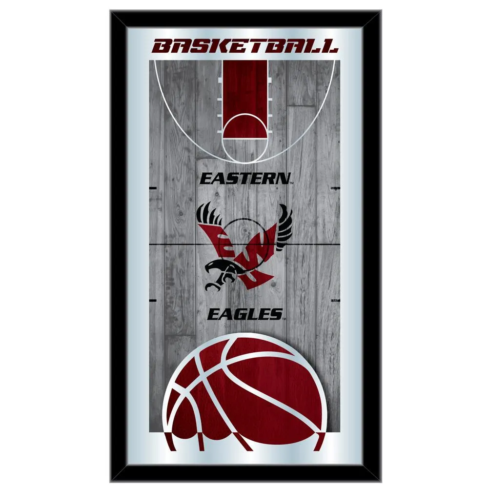 Eastern Washington Eagles HBS Basketball Framed Hang Glass Wall Mirror (26x15)