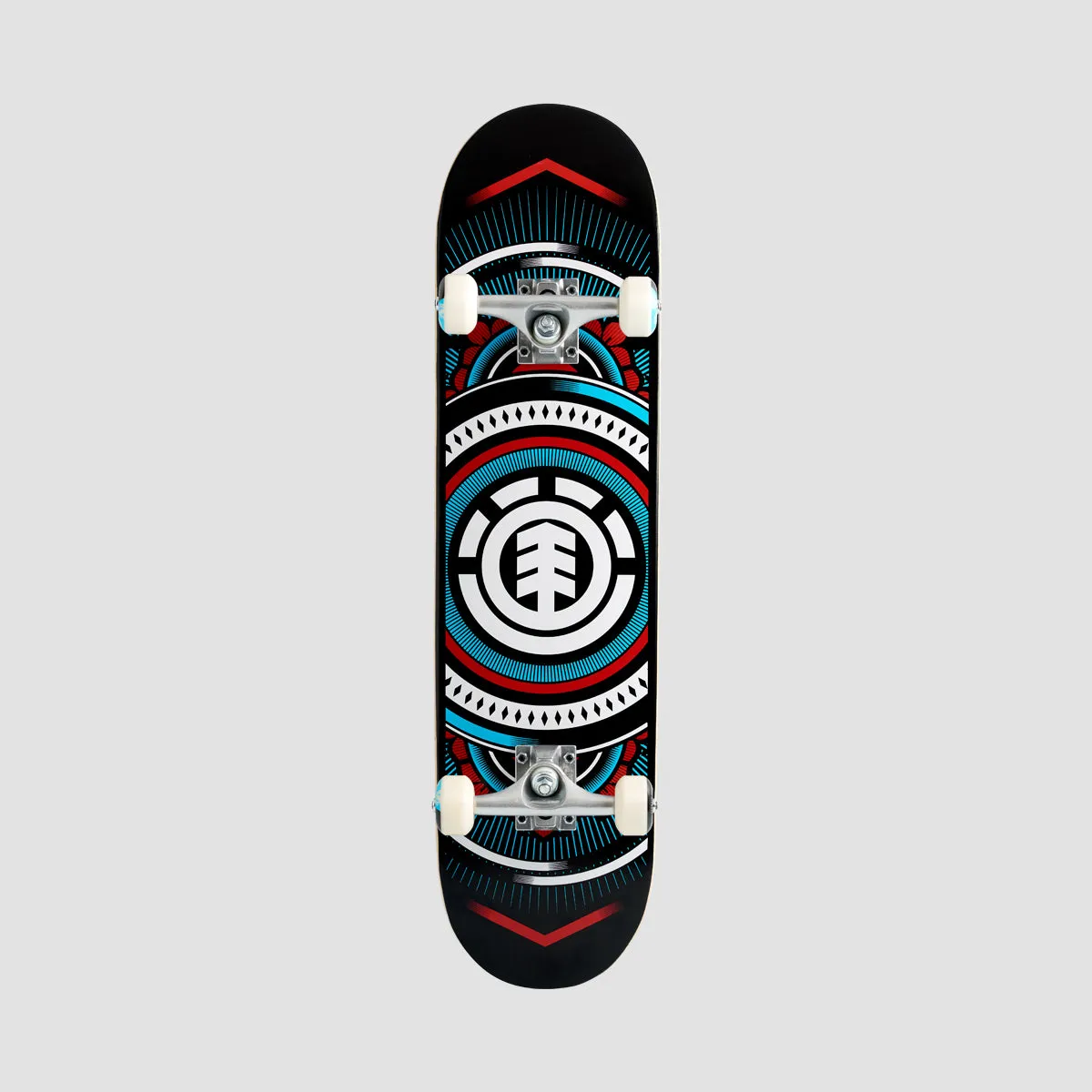 Element Hatched Red Blue Skateboard - 8"