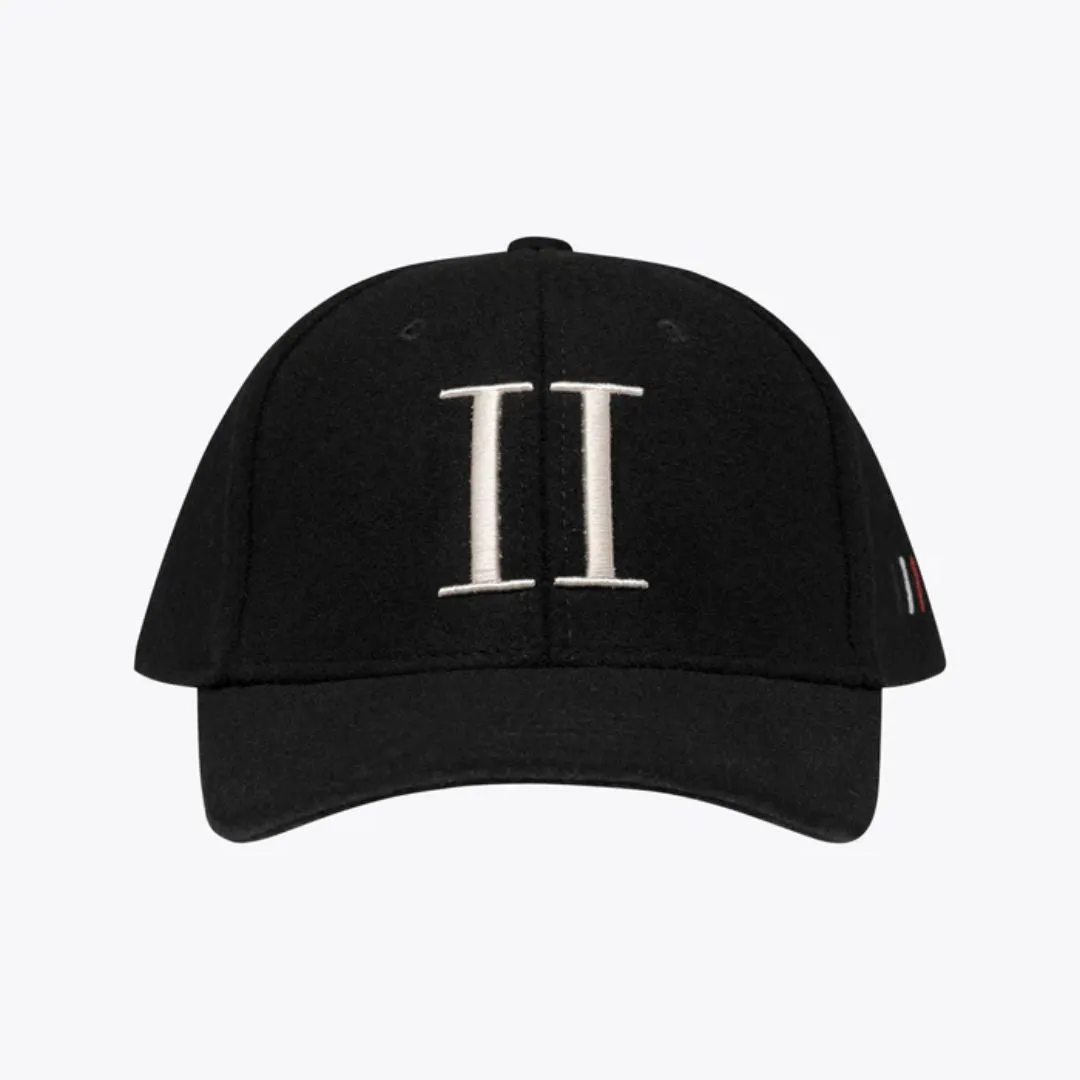 Encore Wool Baseball Cap (Black + Ivory)