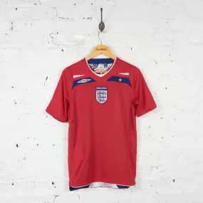 England 2008 Away Football Shirt - Red - S