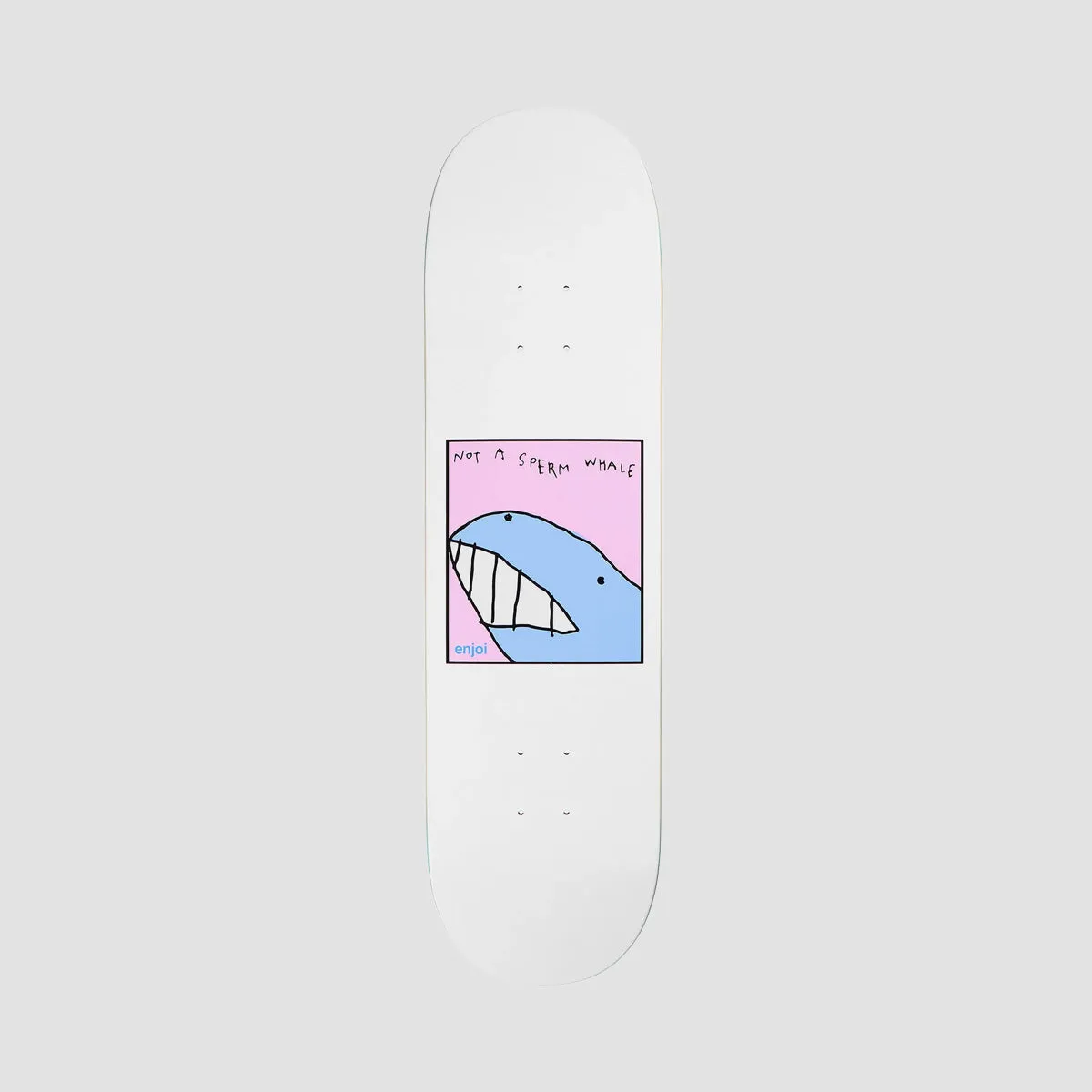 Enjoi Sperm Whale R7 Skateboard Deck White - 8.5