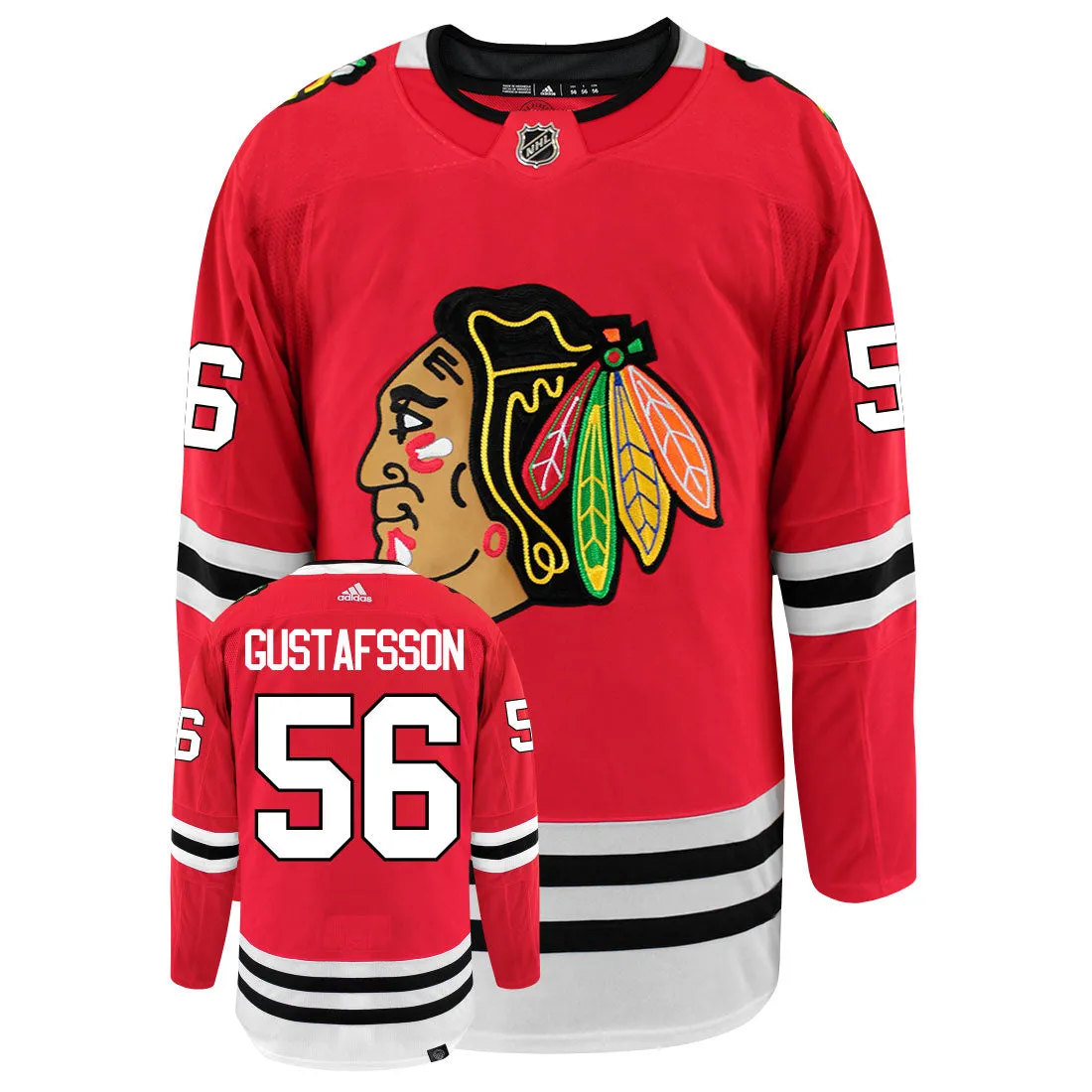 Erik Gustafsson Chicago Blackhawks Adidas Primegreen Authentic NHL Hockey Jersey     