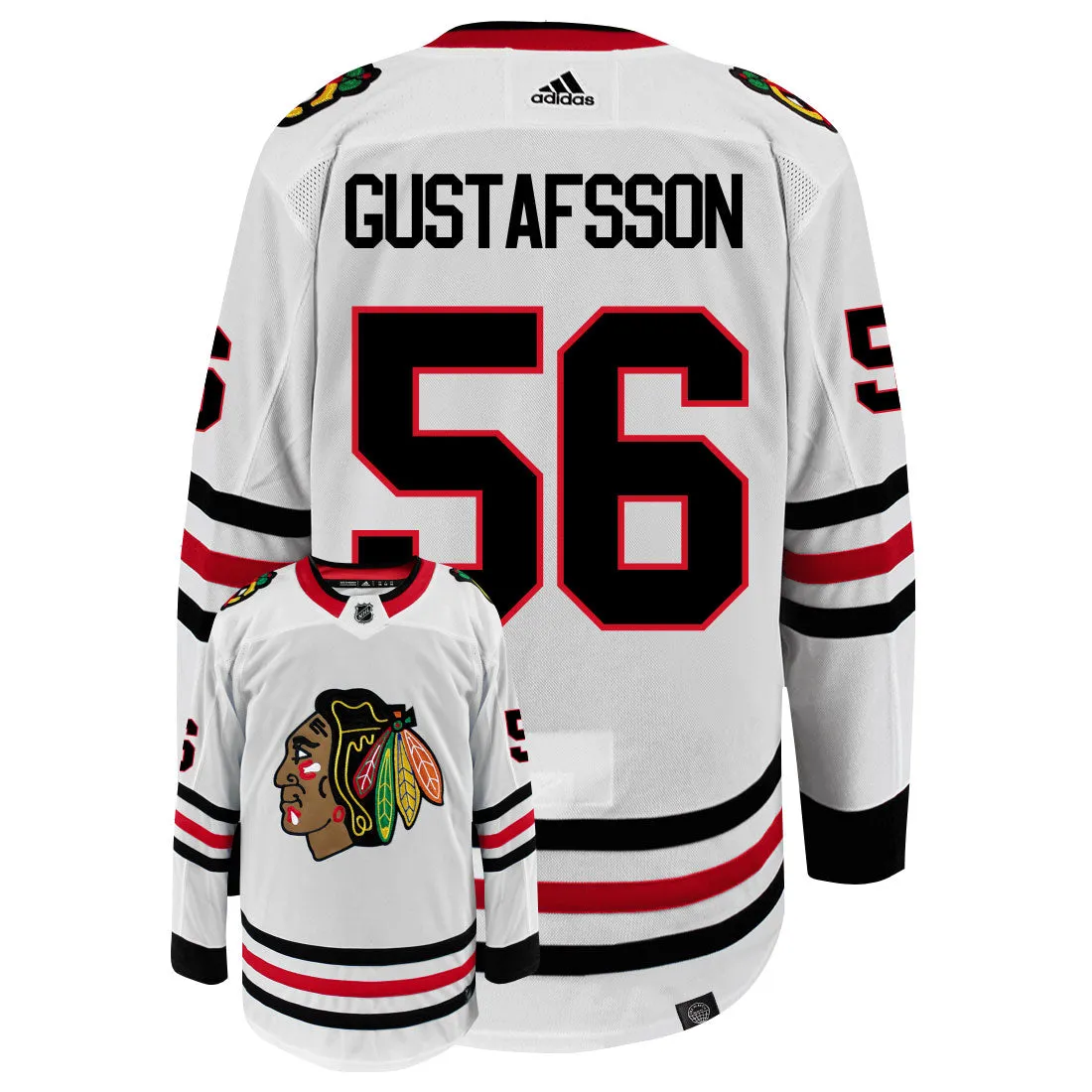 Erik Gustafsson Chicago Blackhawks Adidas Primegreen Authentic NHL Hockey Jersey     