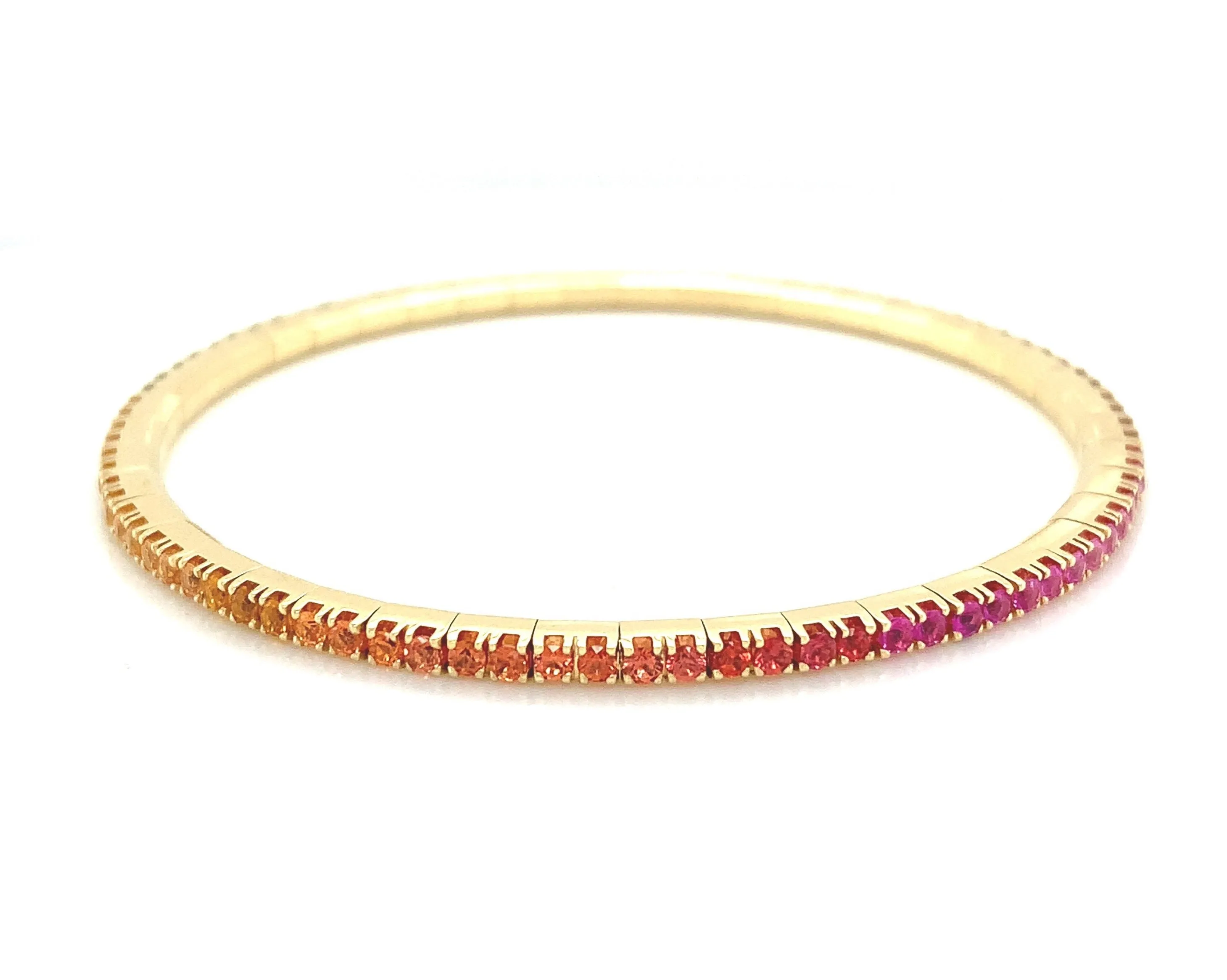 Ex-Tensible Rainbow Sapphire Stretch Tennis Bracelet