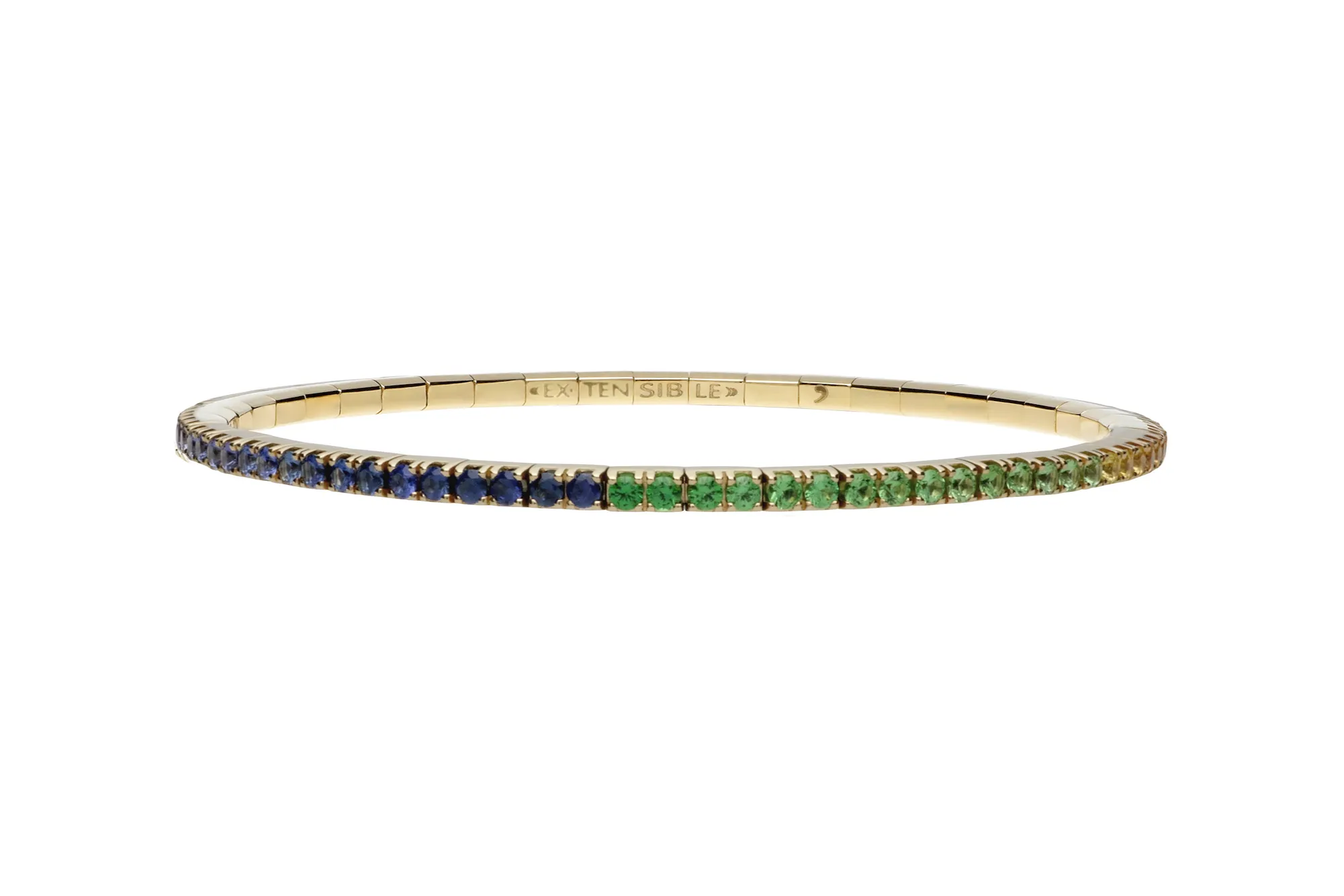 Ex-Tensible Rainbow Sapphire Stretch Tennis Bracelet