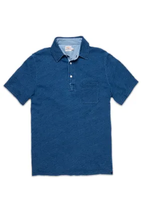 FAHERTY INDIGO POLO - MEDIUM WASH