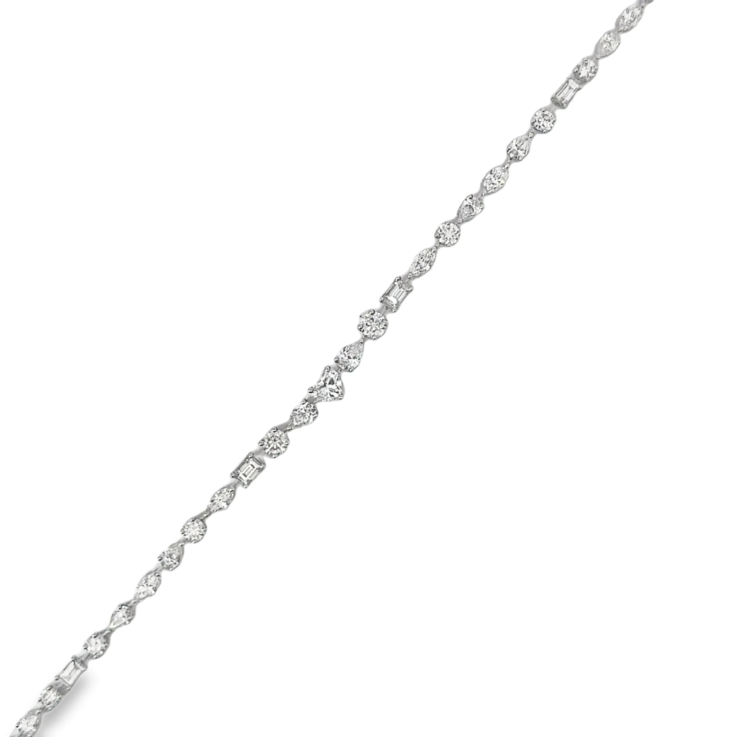 Fancy Cut Diamond Tennis Bracelet