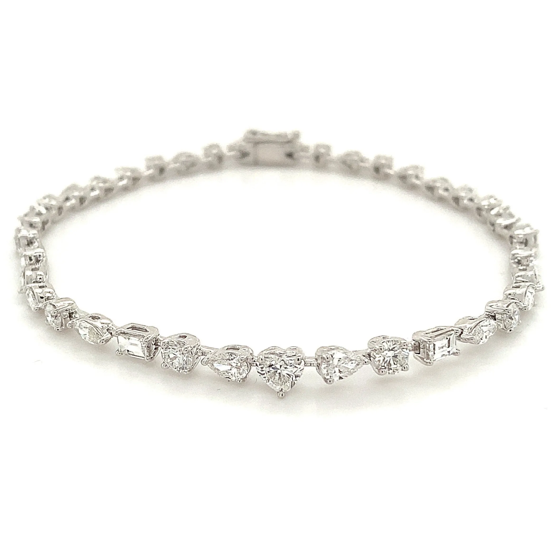 Fancy Cut Diamond Tennis Bracelet