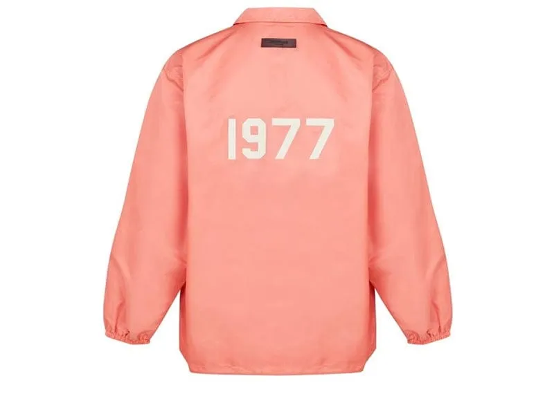 Fear of God Essentials Nylon Coaches Jacket Coral