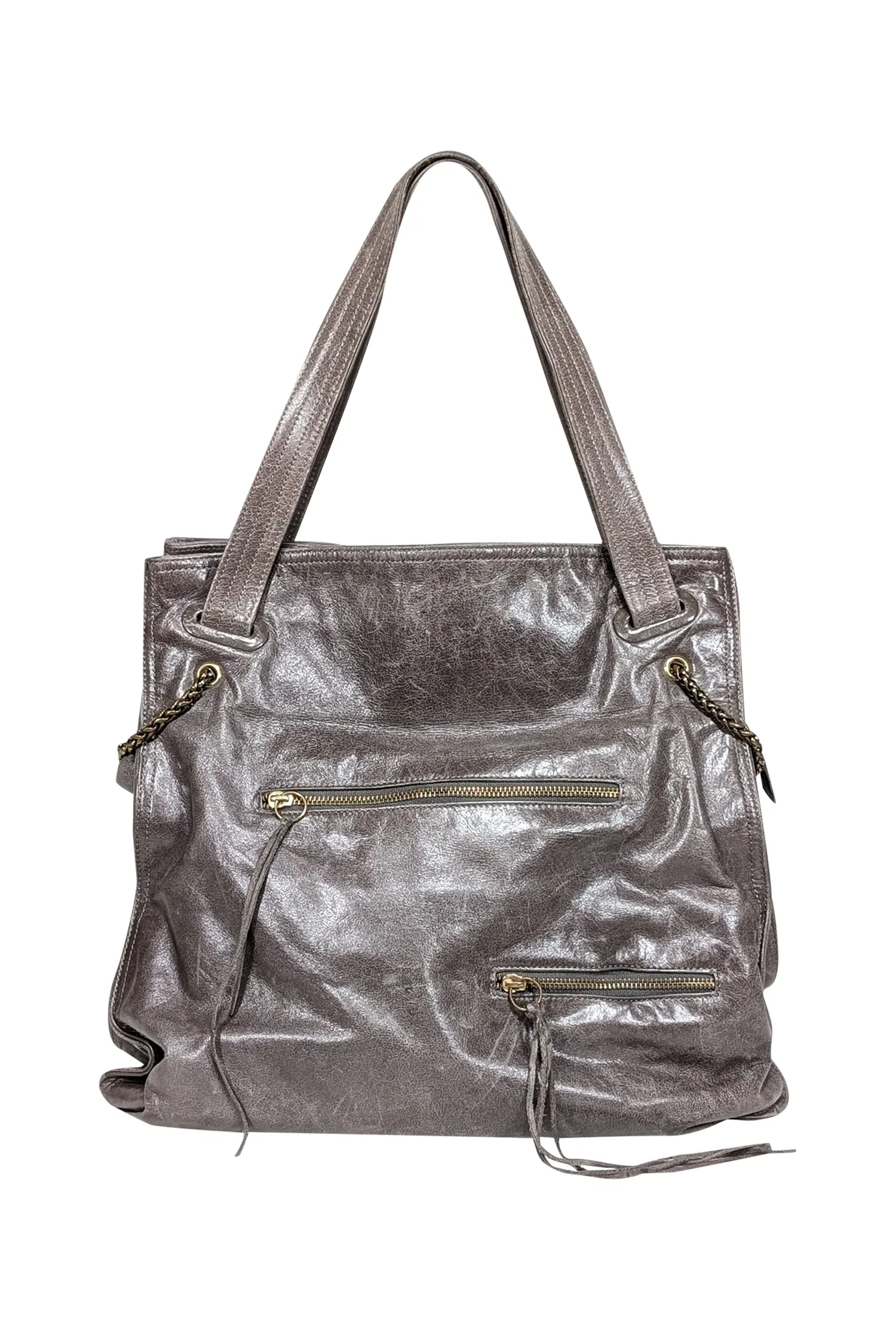 Foley & Corinna - Grey Distressed Large Shoulder Bag