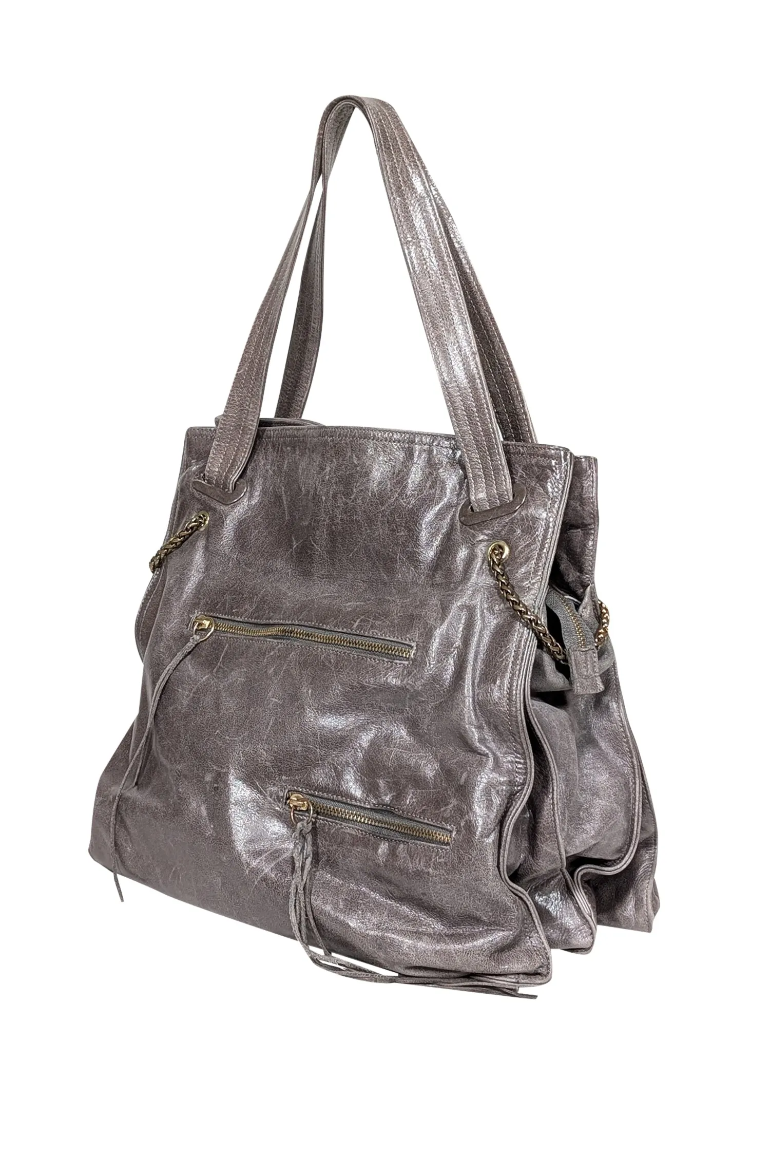 Foley & Corinna - Grey Distressed Large Shoulder Bag