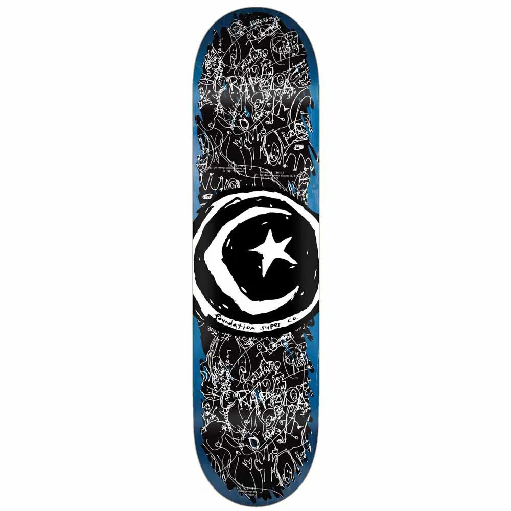 Foundation Cluster Black Skateboard Deck 7.75