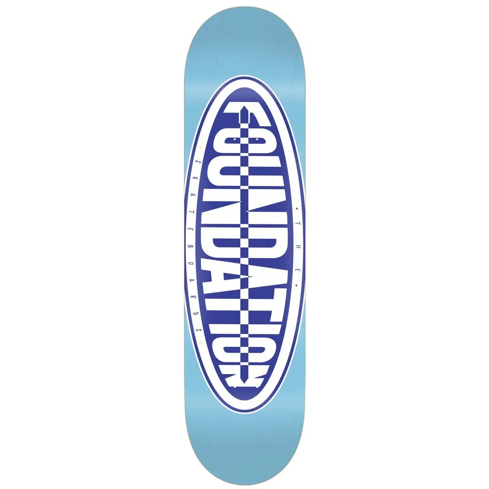 Foundation Oval Blue Skateboard Deck 8