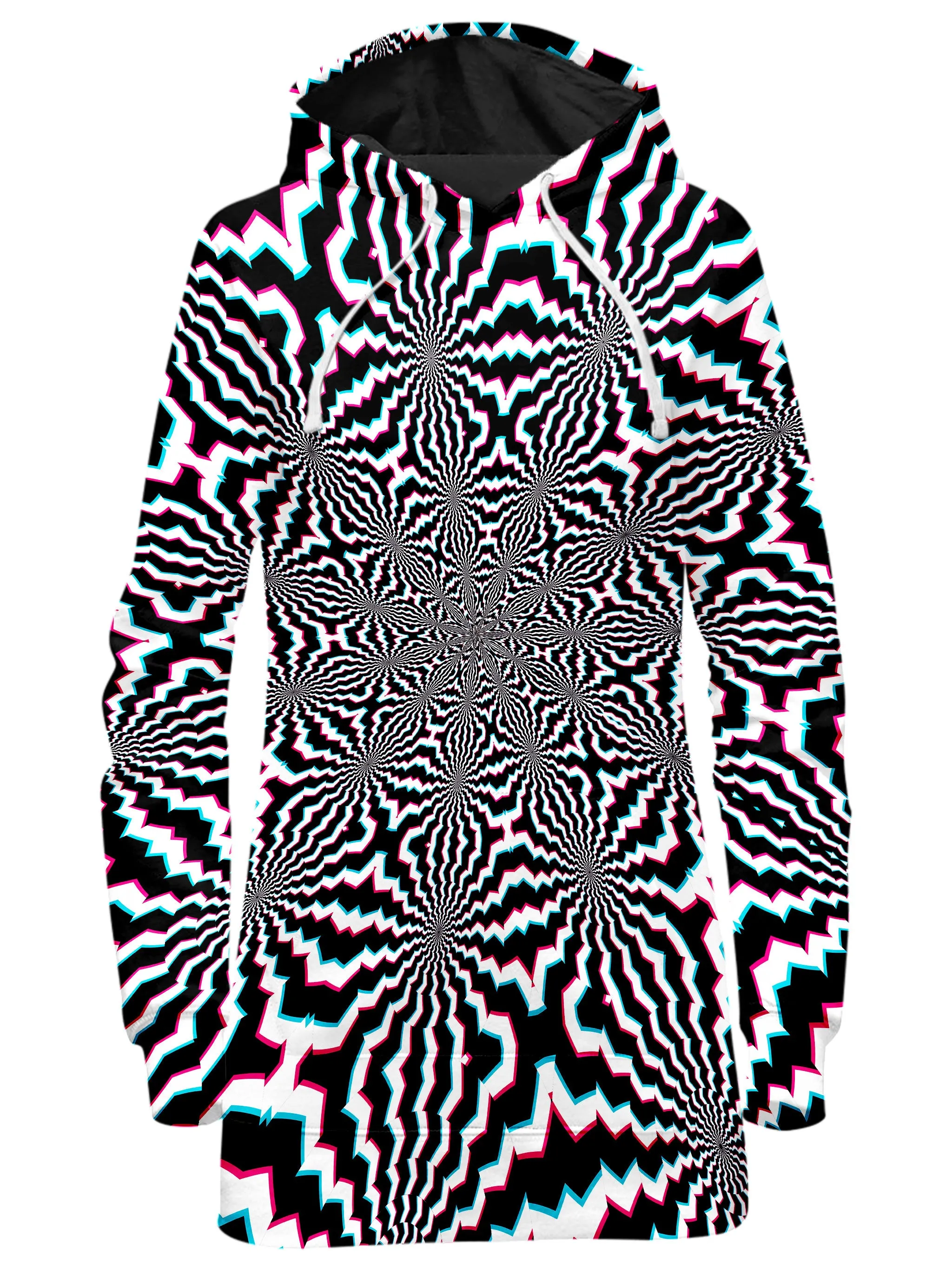 Fractal Ripples Hoodie Dress