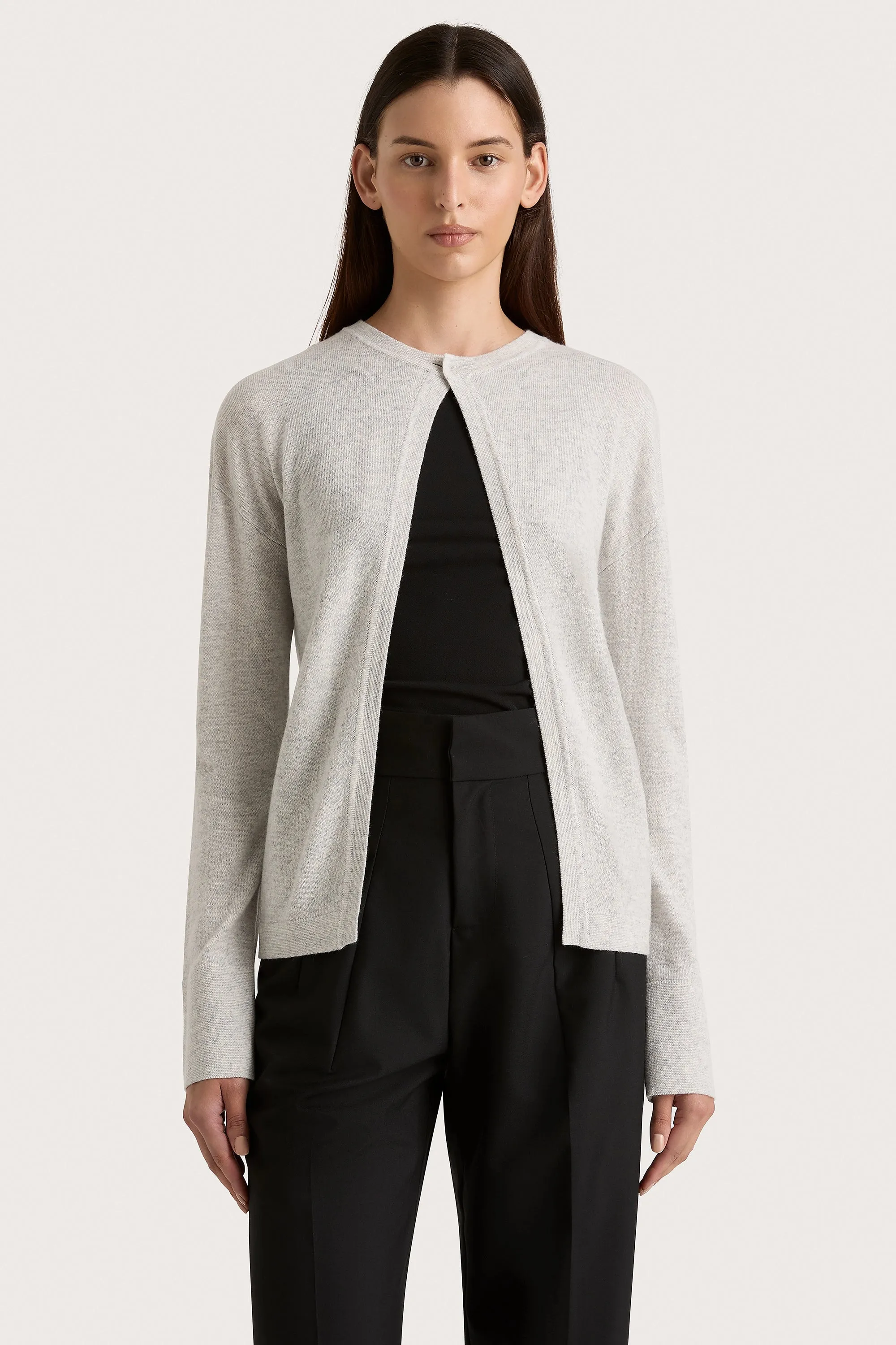 Frederikke Cashmere Cardigan Grey Marle