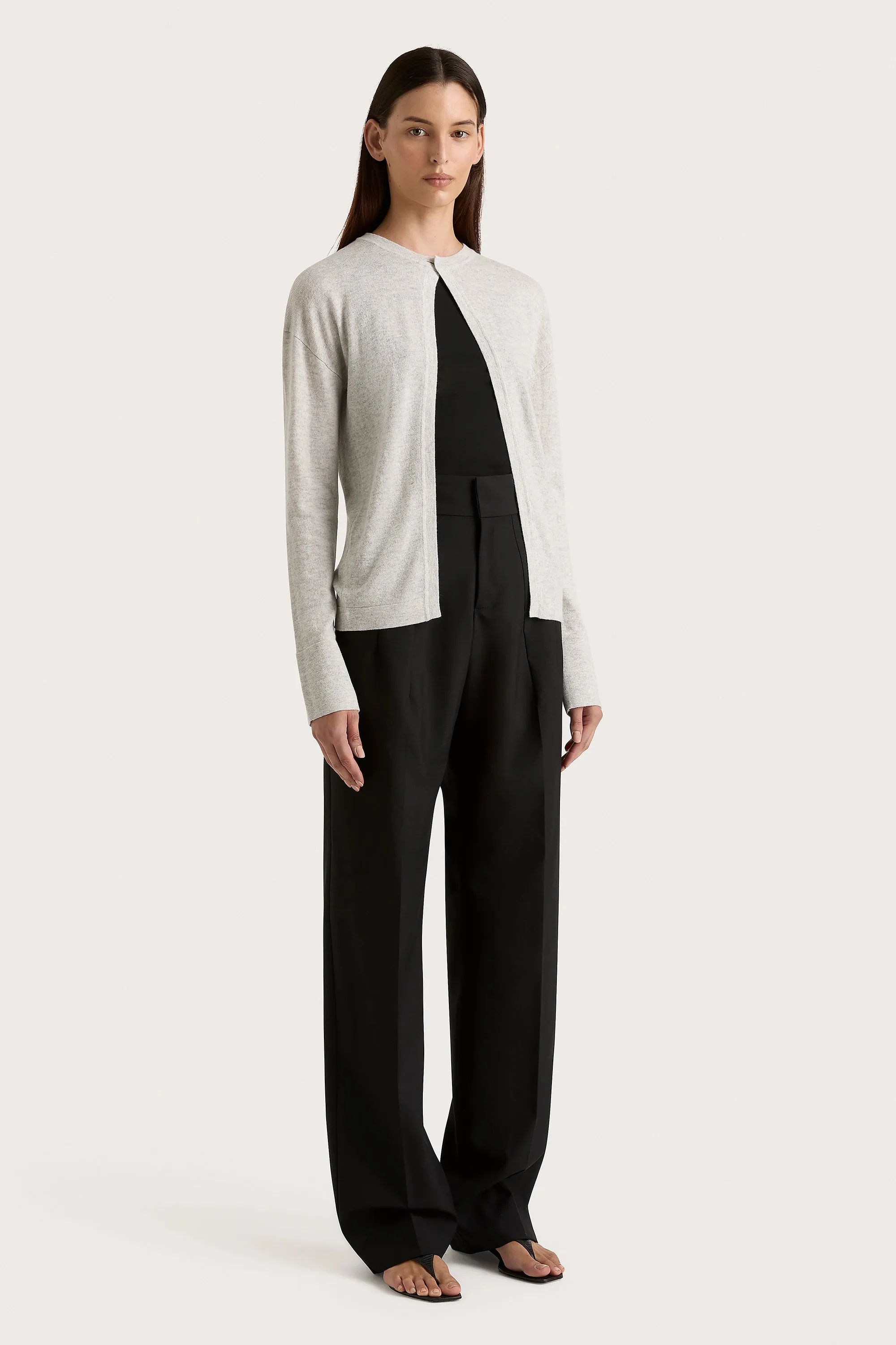 Frederikke Cashmere Cardigan Grey Marle