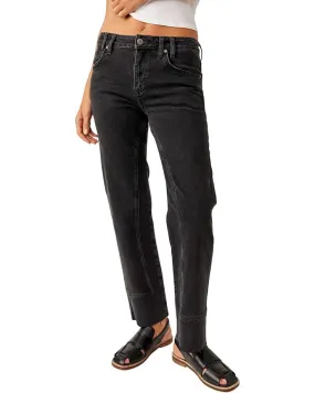 Free People Risk Taker Mid-Rise Straight Jeans