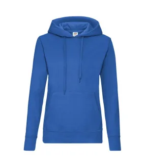 Fruit Of The Loom Ladies Lady Fit Hooded Sweatshirt / Hoodie (Royal) - UTBC363