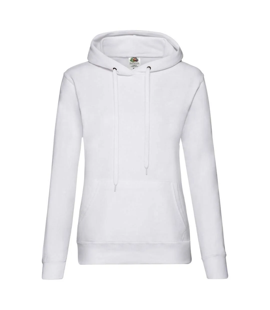 Fruit Of The Loom Ladies Lady Fit Hooded Sweatshirt / Hoodie (White) - UTBC363