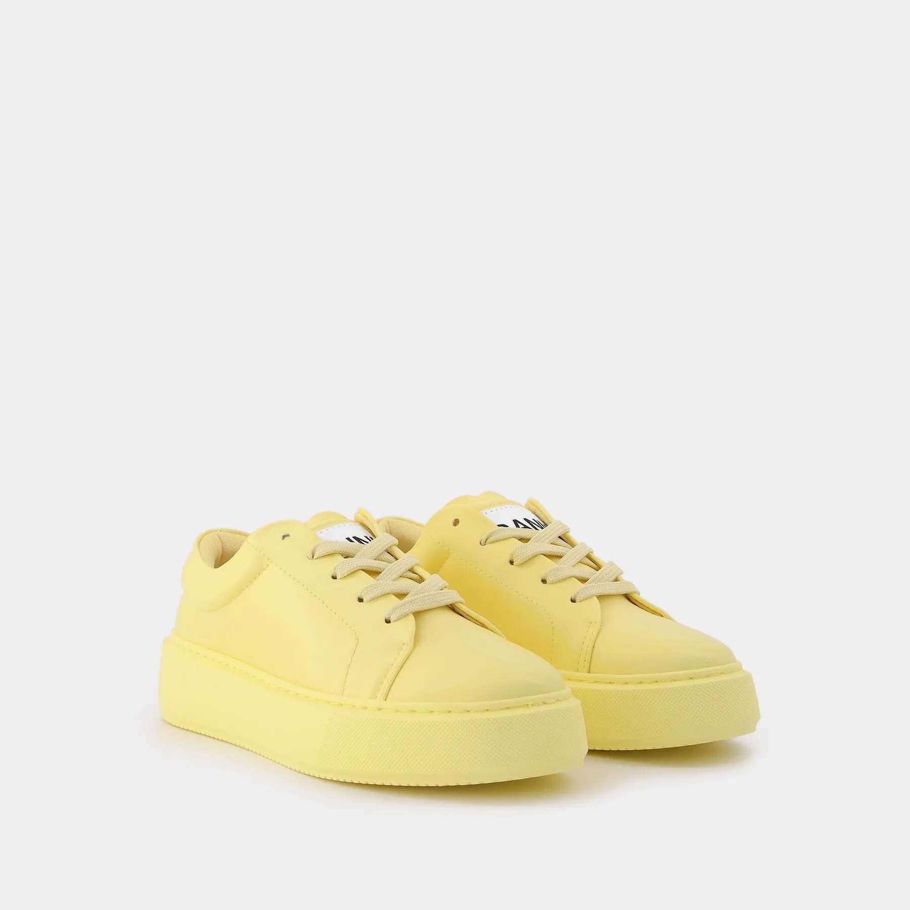 Ganni  Yellow Sporty Mix Plant-Based Trainers