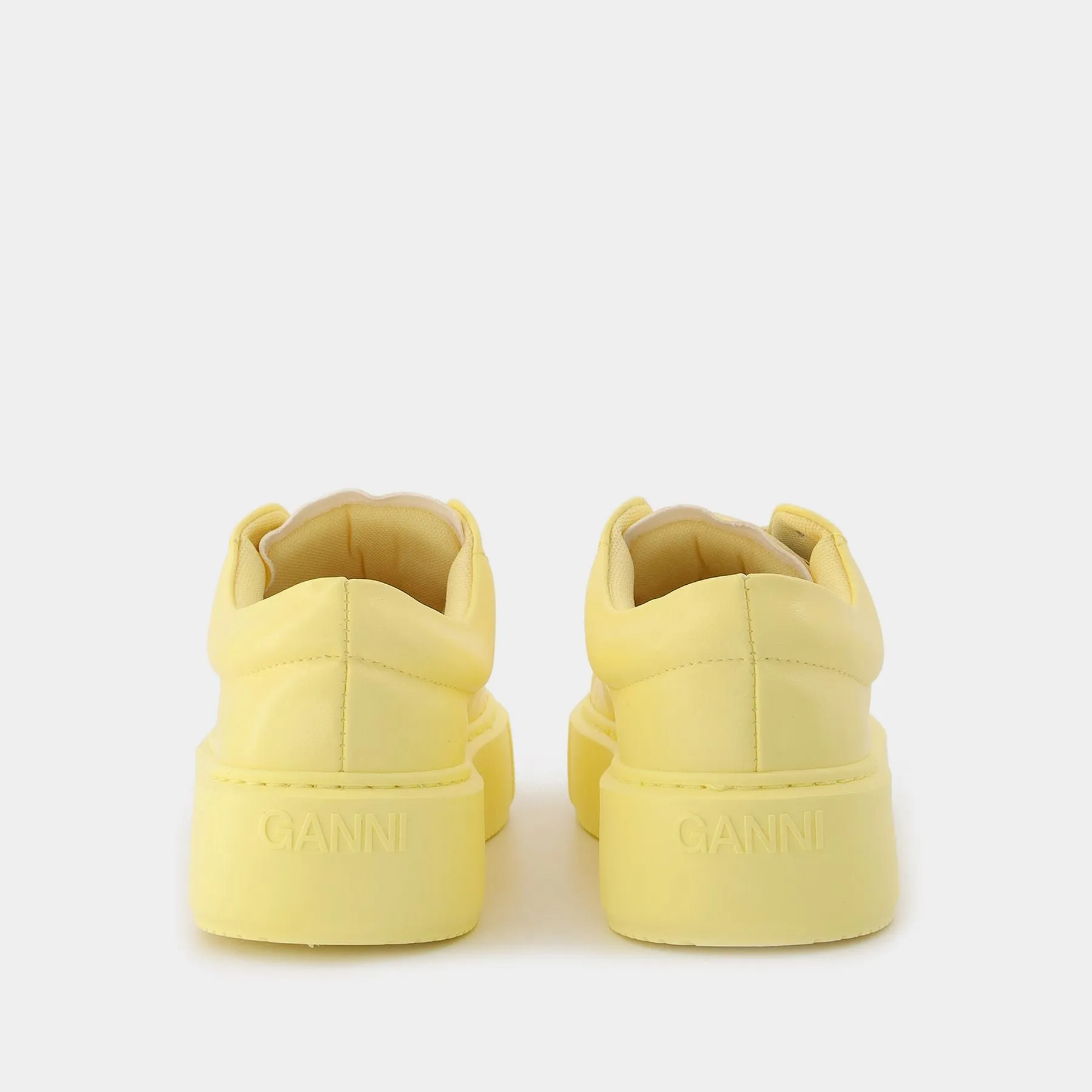 Ganni  Yellow Sporty Mix Plant-Based Trainers