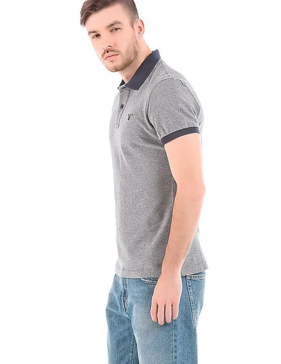 Gant Jacquard Weave Polo Shirt