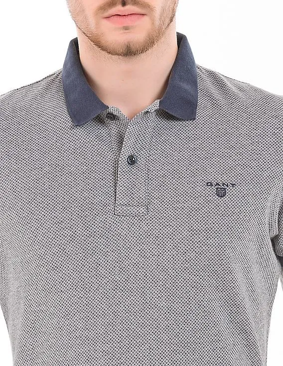 Gant Jacquard Weave Polo Shirt