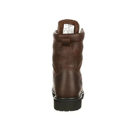 Georgia Men's 8 Lace-to-Toe Steel Toe Waterproof Work Boot - Chocolate G8341