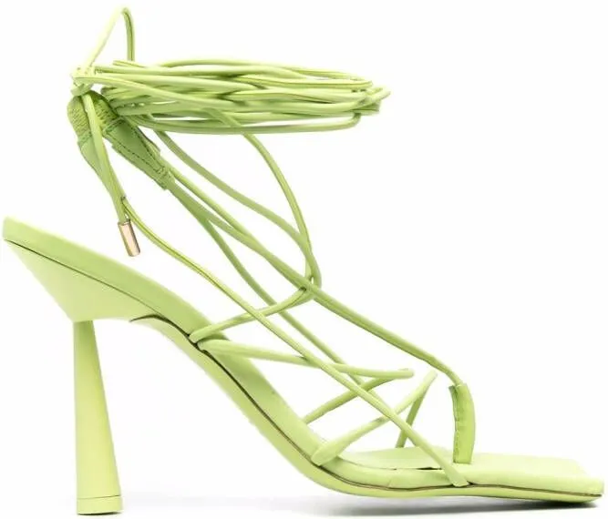 GIABORGHINI strap-detail open-toe sandals Green