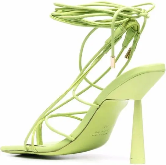 GIABORGHINI strap-detail open-toe sandals Green