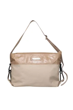 Gianfranco Ferre - Beige Leather Large Shoulder Bag