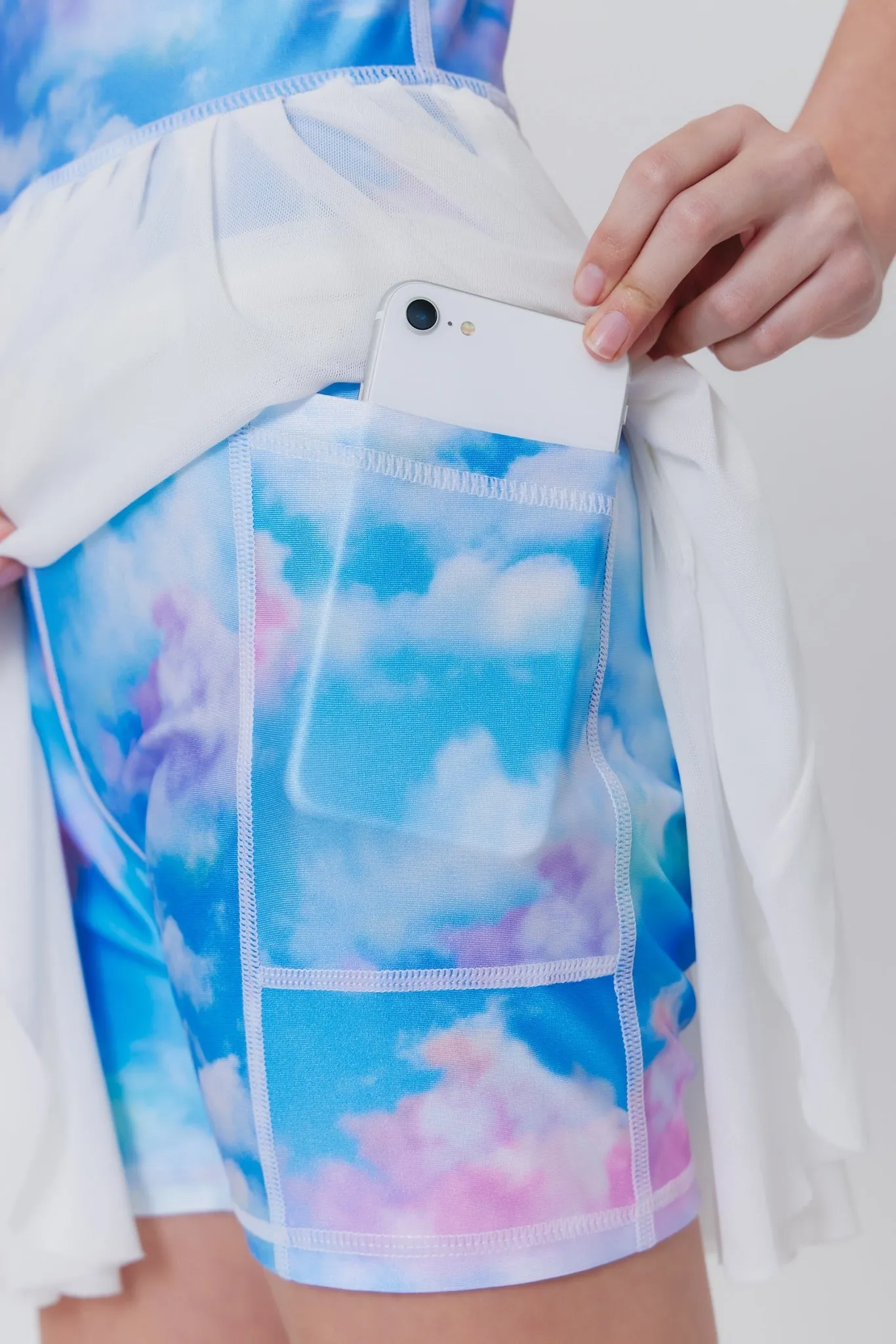 Girls Tennis Dress in Cotton Candy Clouds