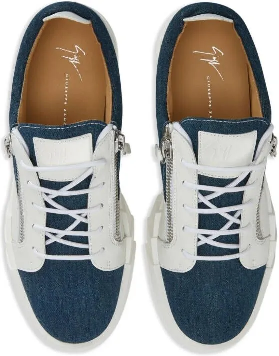 Giuseppe Zanotti Frankie low-top denim sneakers White