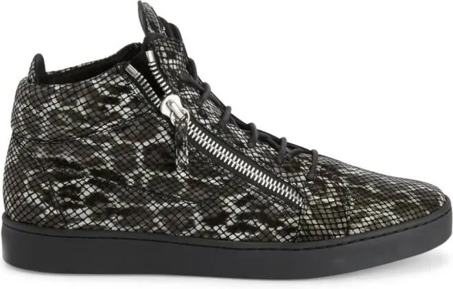 Giuseppe Zanotti Kriss leopard-print hi-top sneakers Black