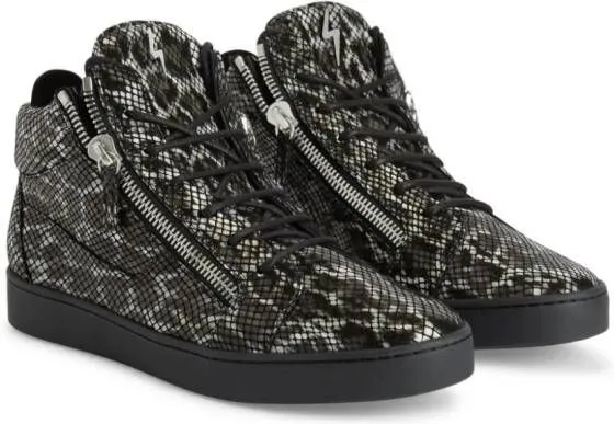 Giuseppe Zanotti Kriss leopard-print hi-top sneakers Black