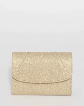 Gold Alison Flap Clutch Bag